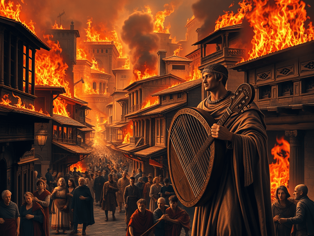 Nero and the Flames of Rome: Madness, Music, or Misunderstanding?